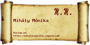 Mihály Mónika névjegykártya