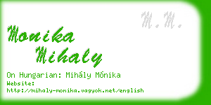 monika mihaly business card
